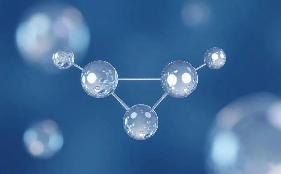 D2O heavy water molecule